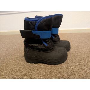Boys Black & Blue Rainboots Size Toddler 5/6 Winter Outdoors Rain Waterproof